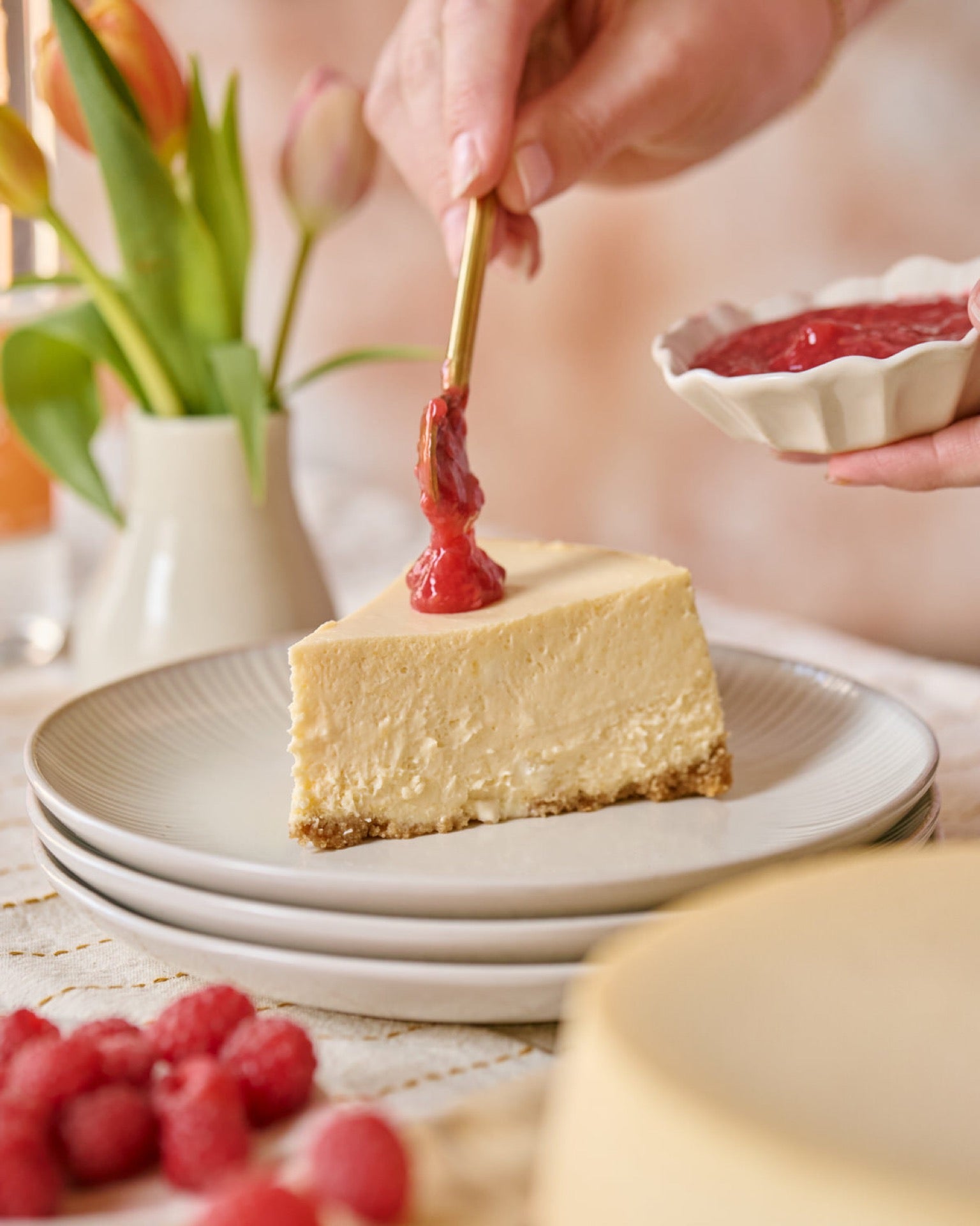 Cheesecake of the Month - Peach Melba