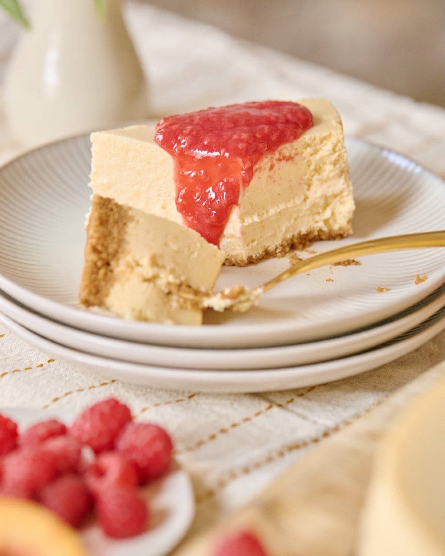 Cheesecake of the Month - Peach Melba