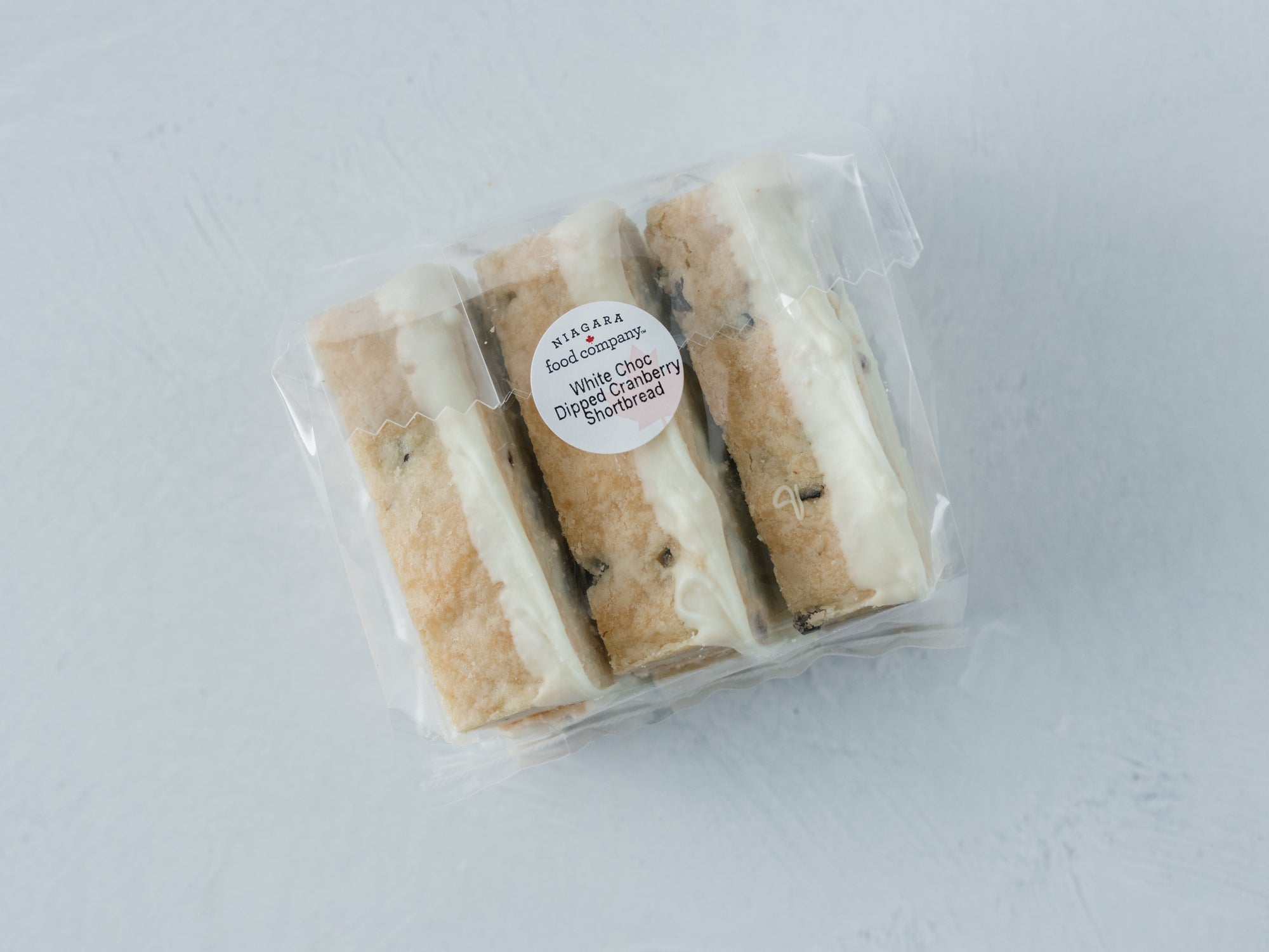 Cranberry Dipped in White Chocolate Shortbread