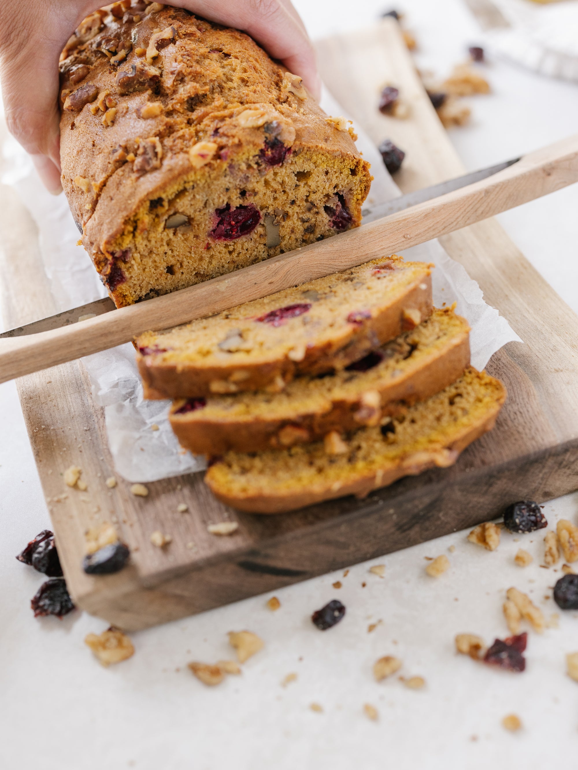 Cranberry Walnut Pumpkin Loaf