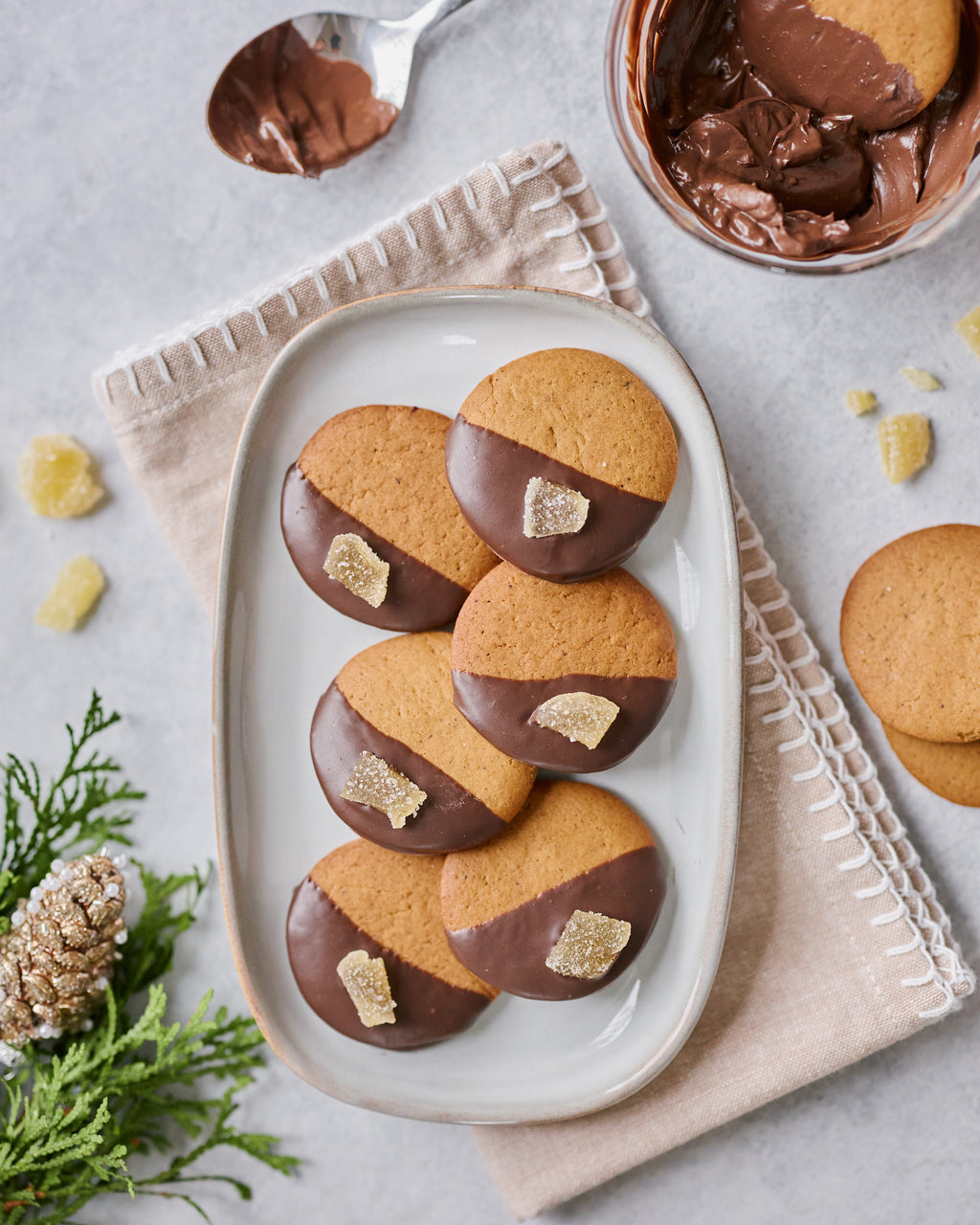Chocolate Dipped  Ginger Snaps