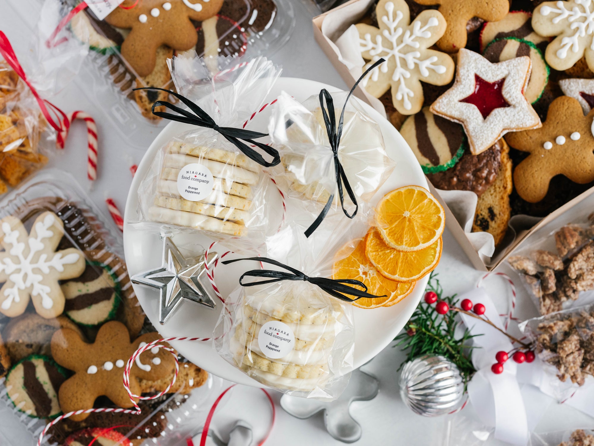 White Chocolate Dipped Orange Poppyseed Cookies