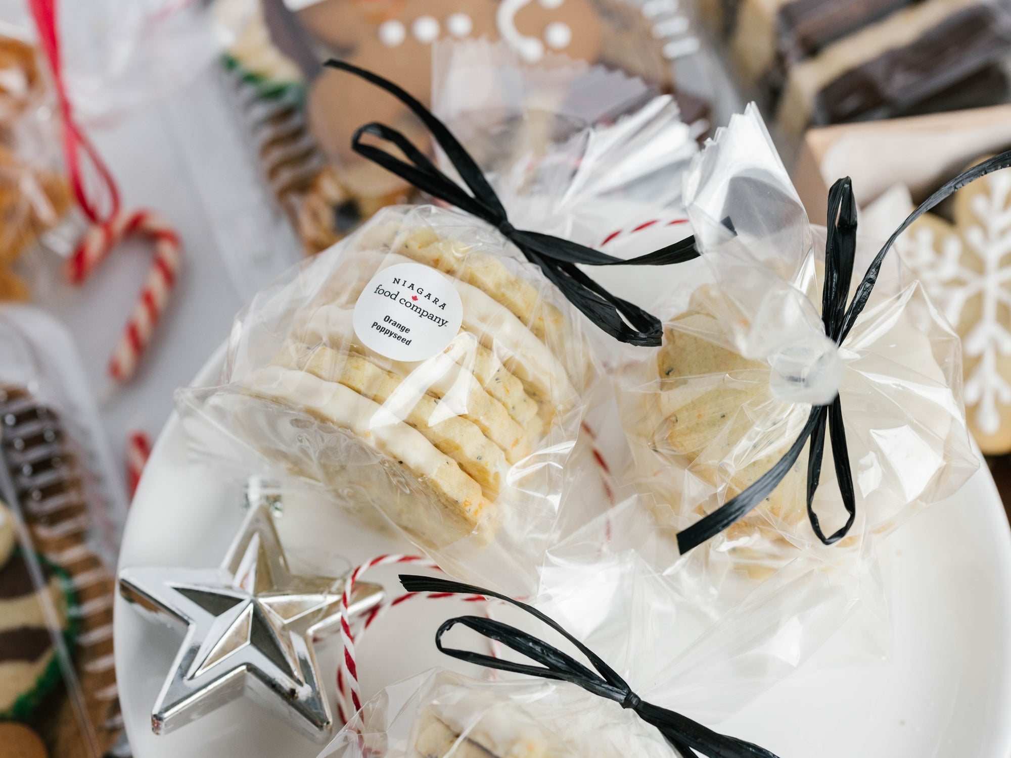 White Chocolate Dipped Orange Poppyseed Cookies