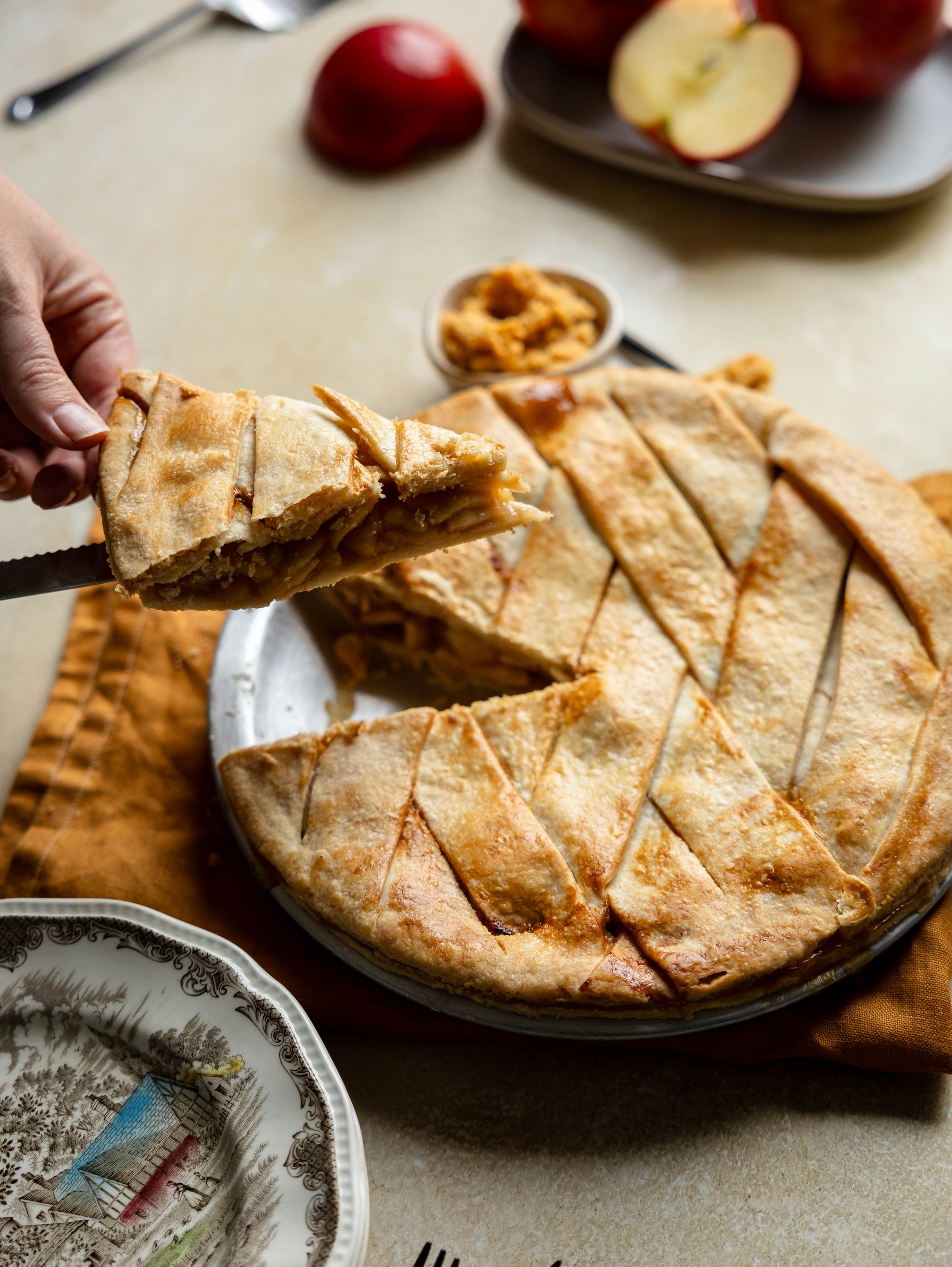 Miso Caramel Apple Pie