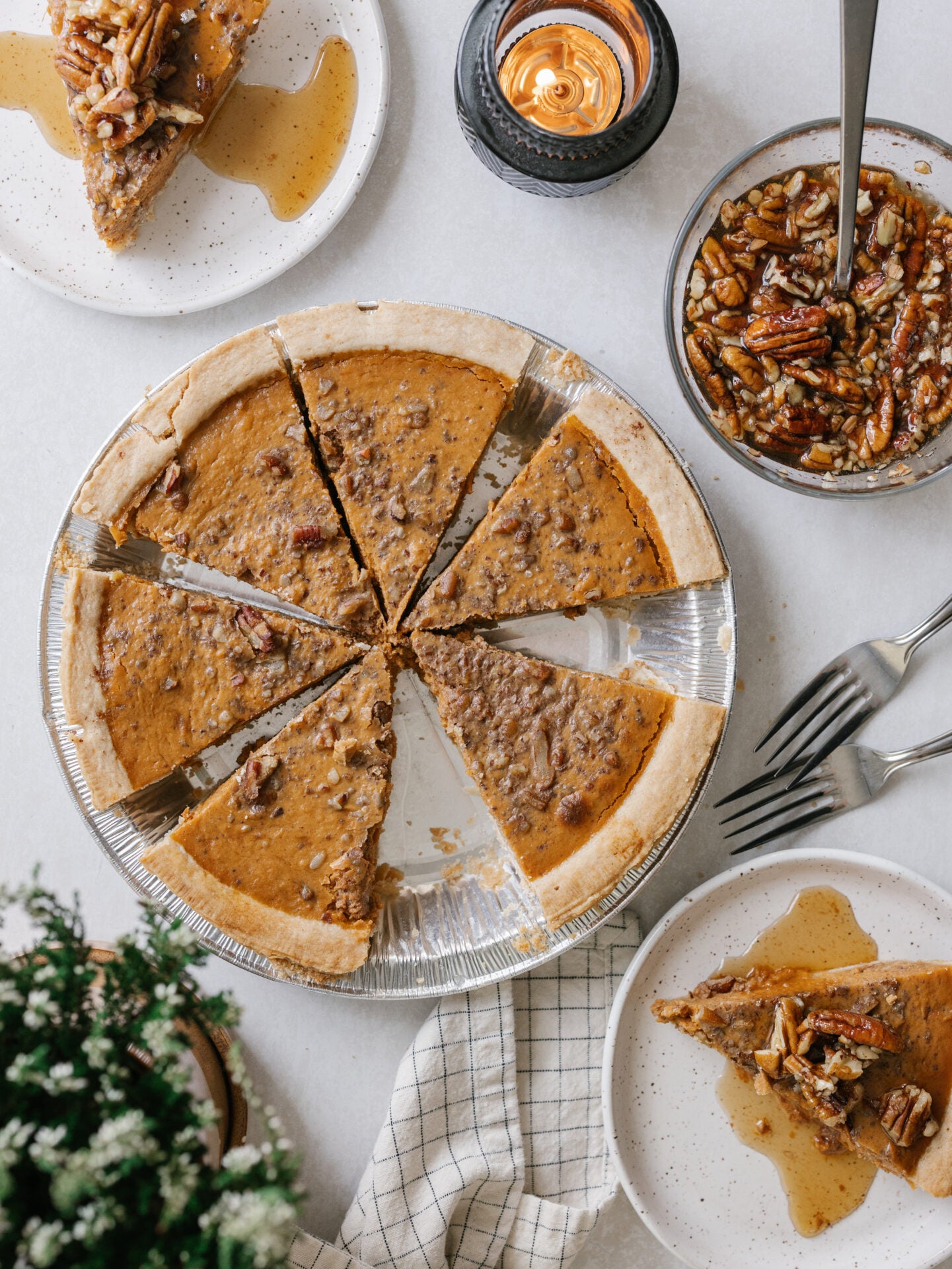 Pumpkin Maple Pecan Pie