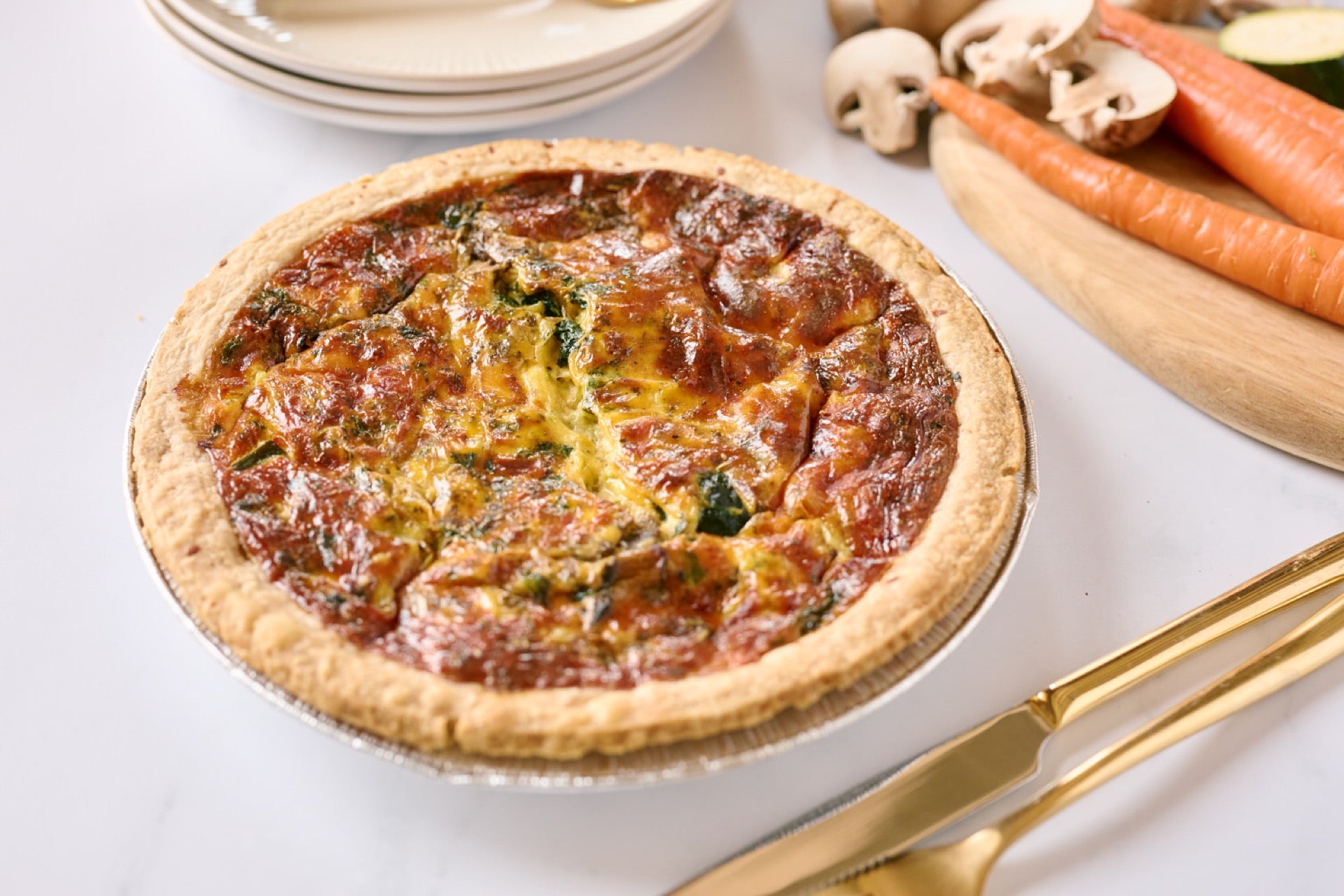 Broccoli Cheddar Quiche